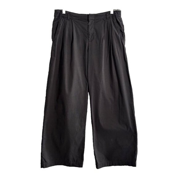 ANTHROPOLOGIE Women Pants Size 4 Charcoal Wide Leg Pleated Pockets 47-19 - Picture 1 of 14